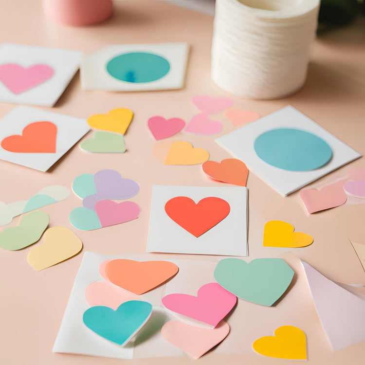 Gommette/Sticker - Géométrique/Coeur