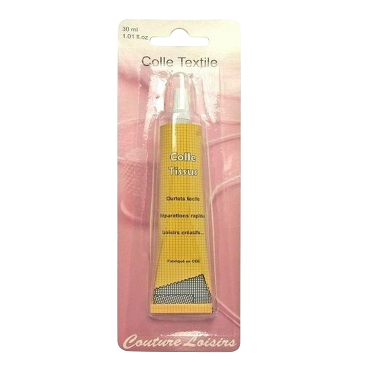 Tube de colle textile 30 ml pour couture, ourlets et loisirs créatifs - canocea