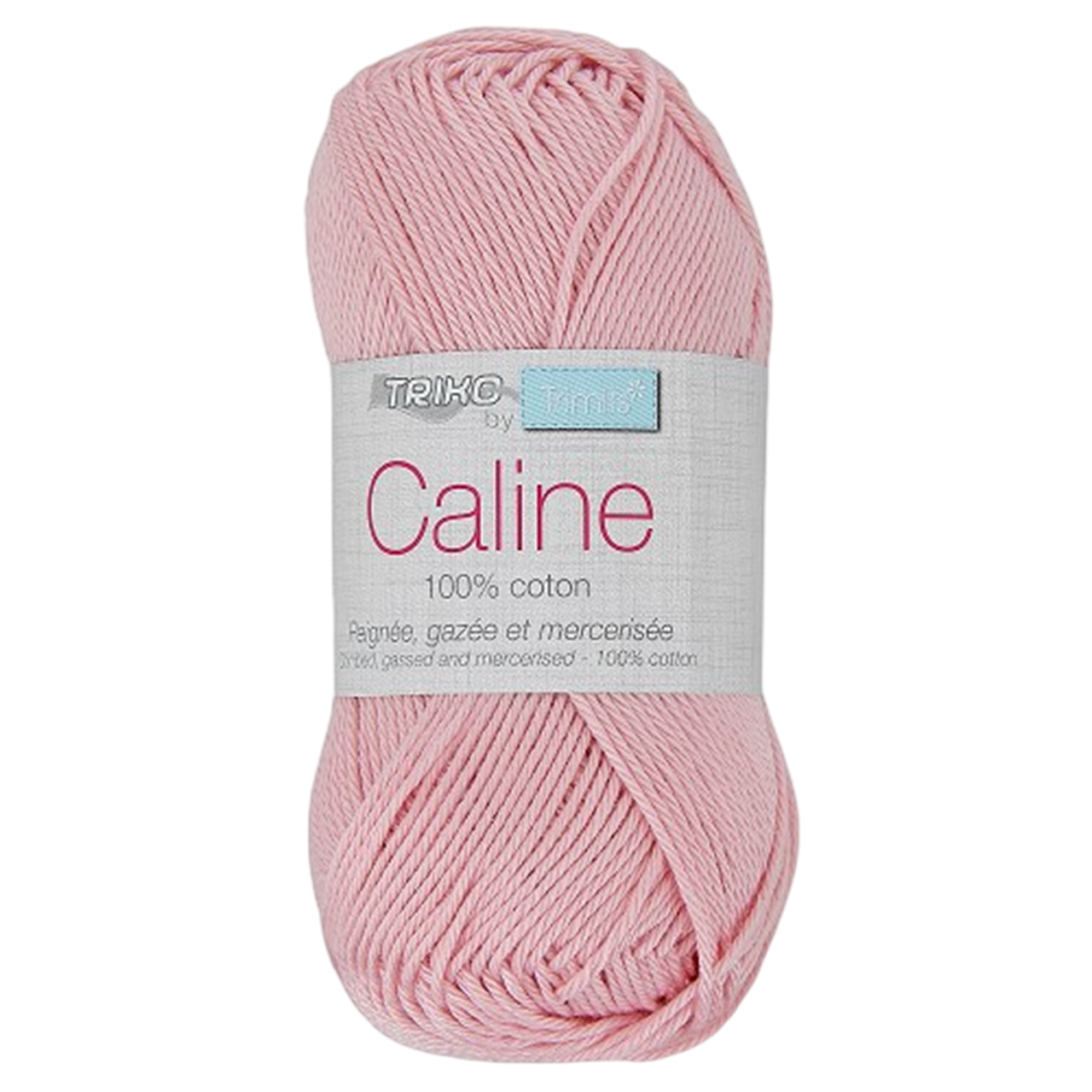 Fil à tricoter Caline - Rose pastel - 100% coton - peignée, gazée et mercerisée