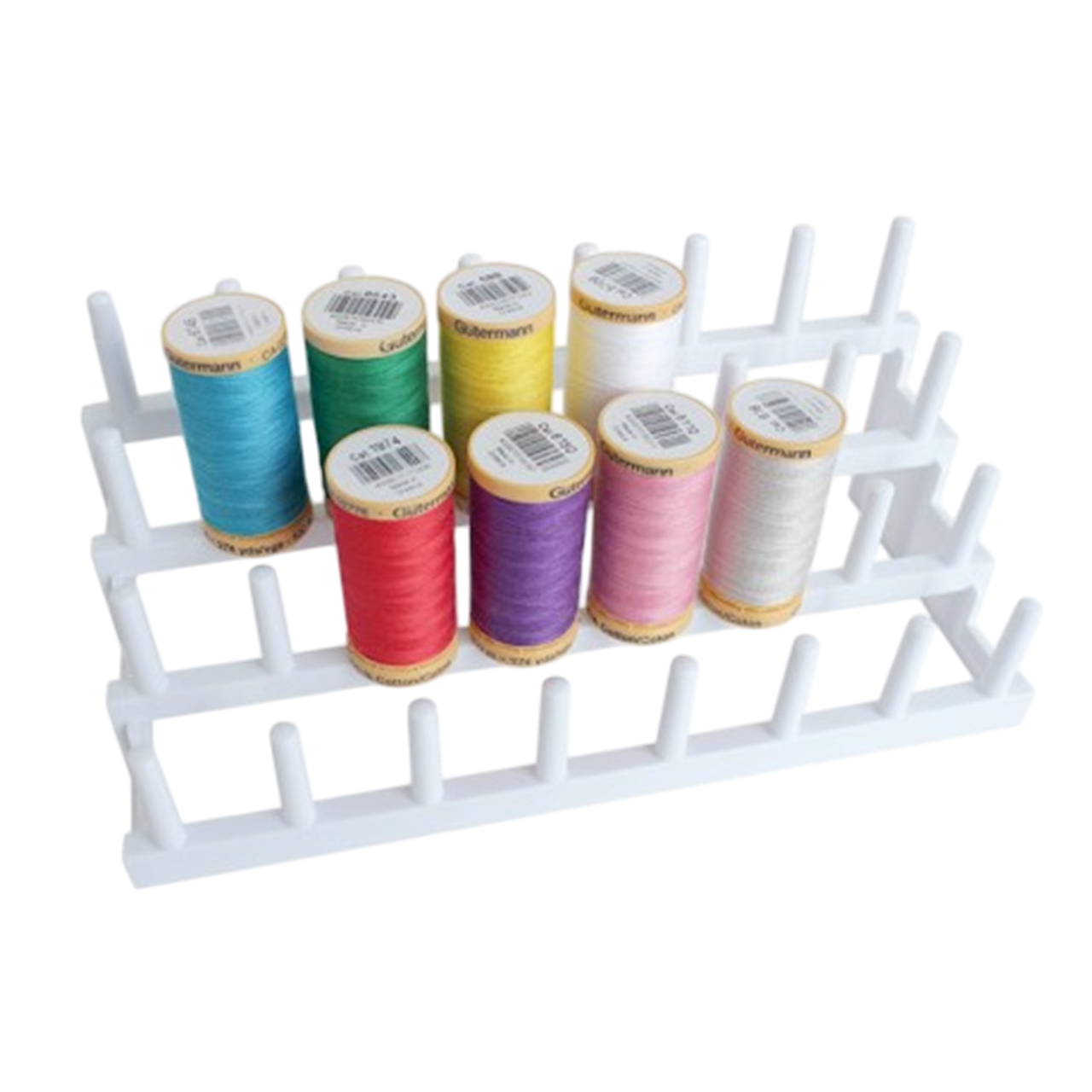 Boite rangement pour bobines de fils à coudre - 24 x 11 x 11 cm - 32 emplacements
