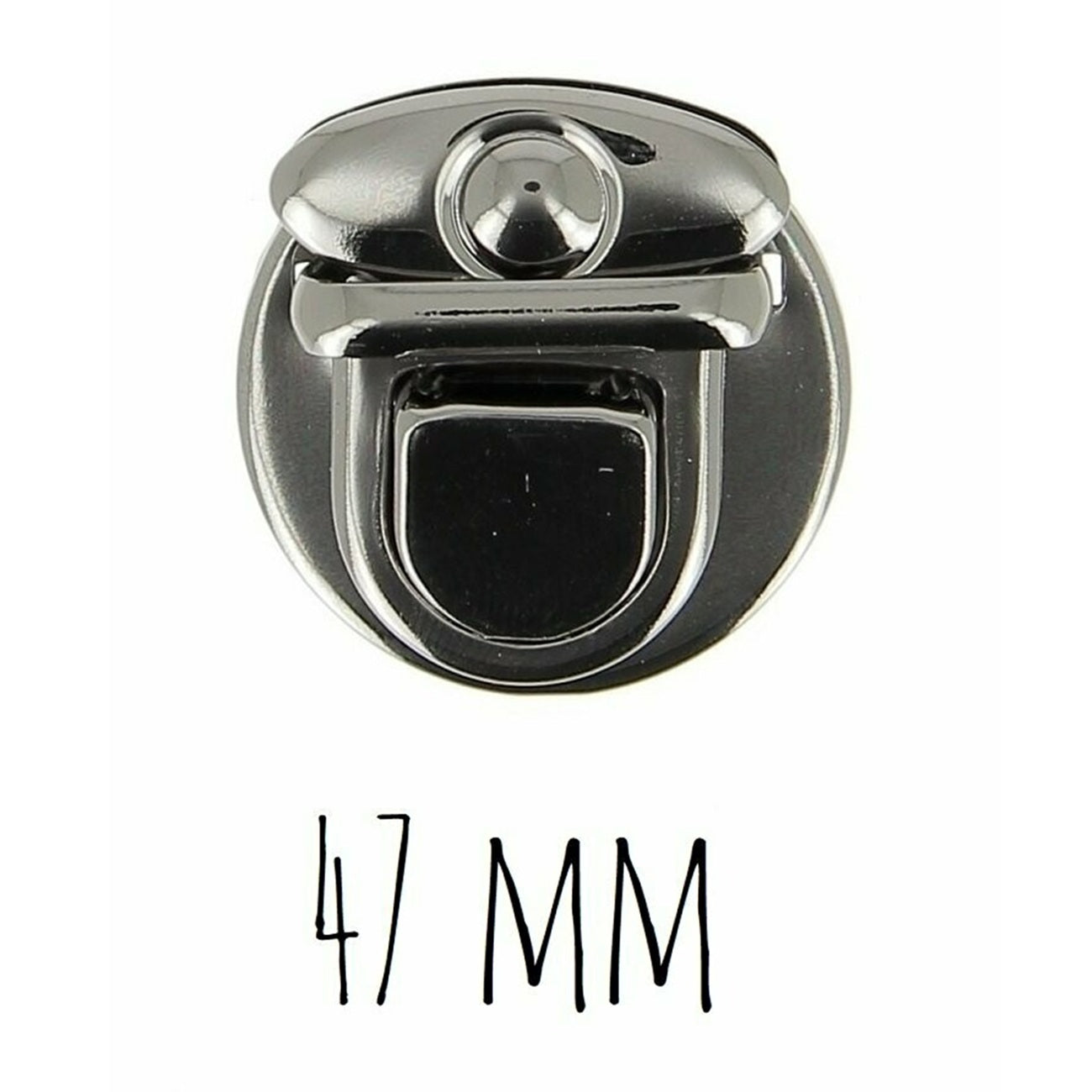 Boucle métal Noir - 47 mm - idéal pour sac, cartable, bagage