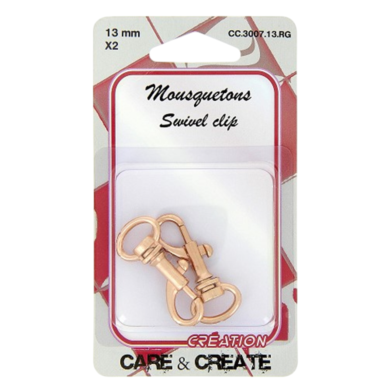 Mousquetons - 13 mm - Cuivrés - 2 pièces - porte clés