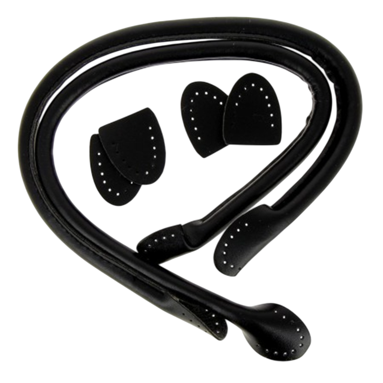 Anses pré perforées - simili cuir - noir - 51 cm - 2 pièces