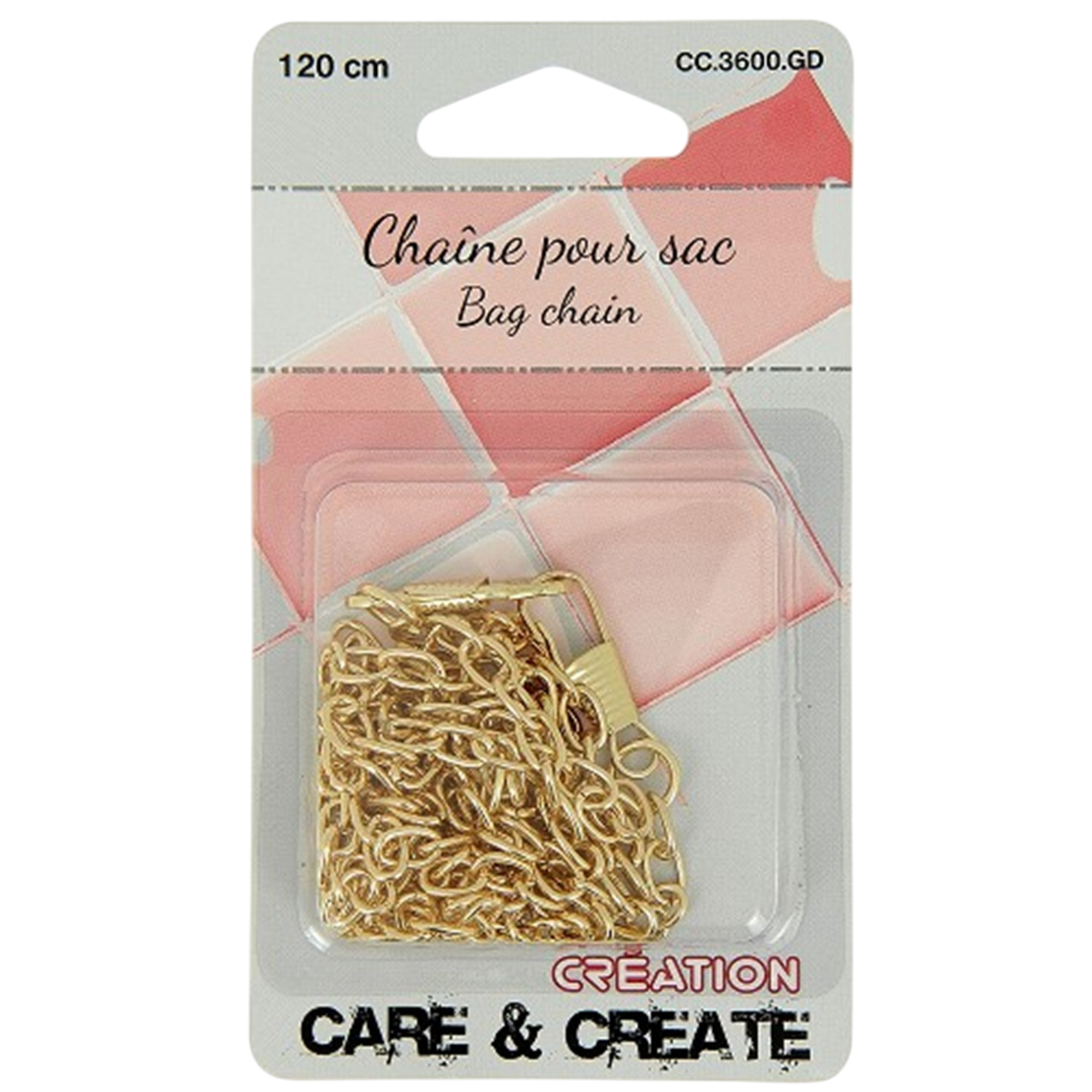 chaine de qualité en métal de couleur or permets de réparer ou confectionner les sacs main. Canocea