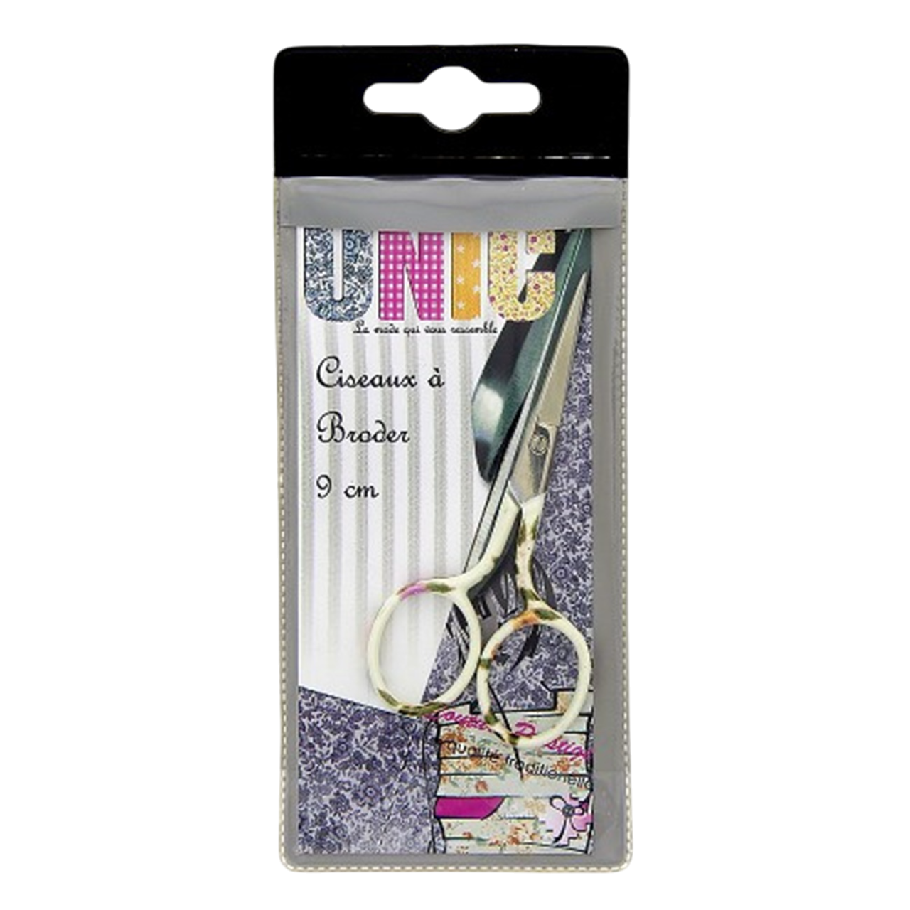 Ciseaux de broderie 9 cm avec motif pastel, pointe fine pour coupe de précision en couture et broderie. Canocea