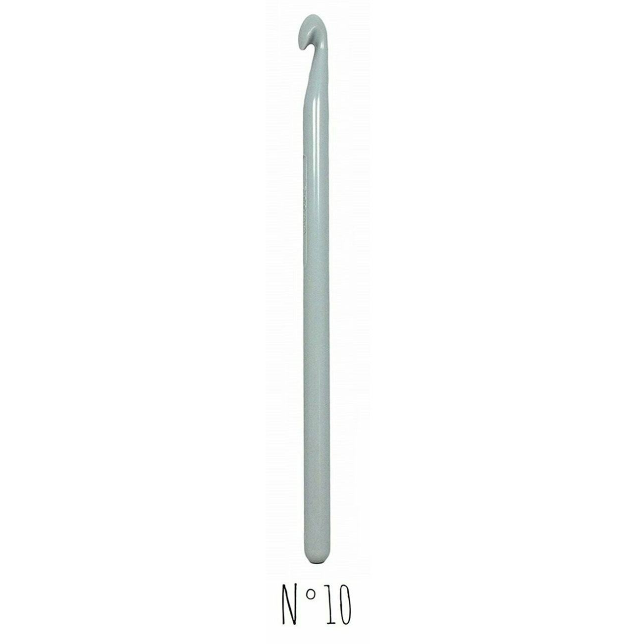 Crochet - plastique - Taille 10 mm x 15 cm - Blanc