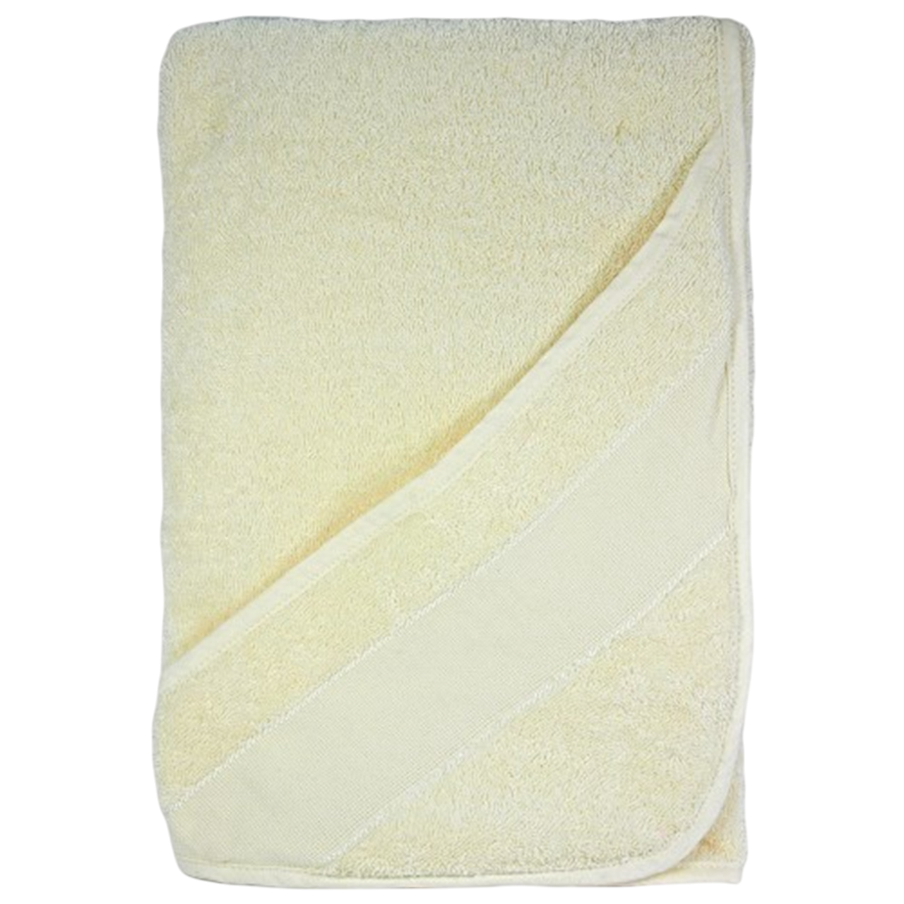 Serviette épaisse à broder avec capuche - beige - 75 x 75 cm - 100% coton