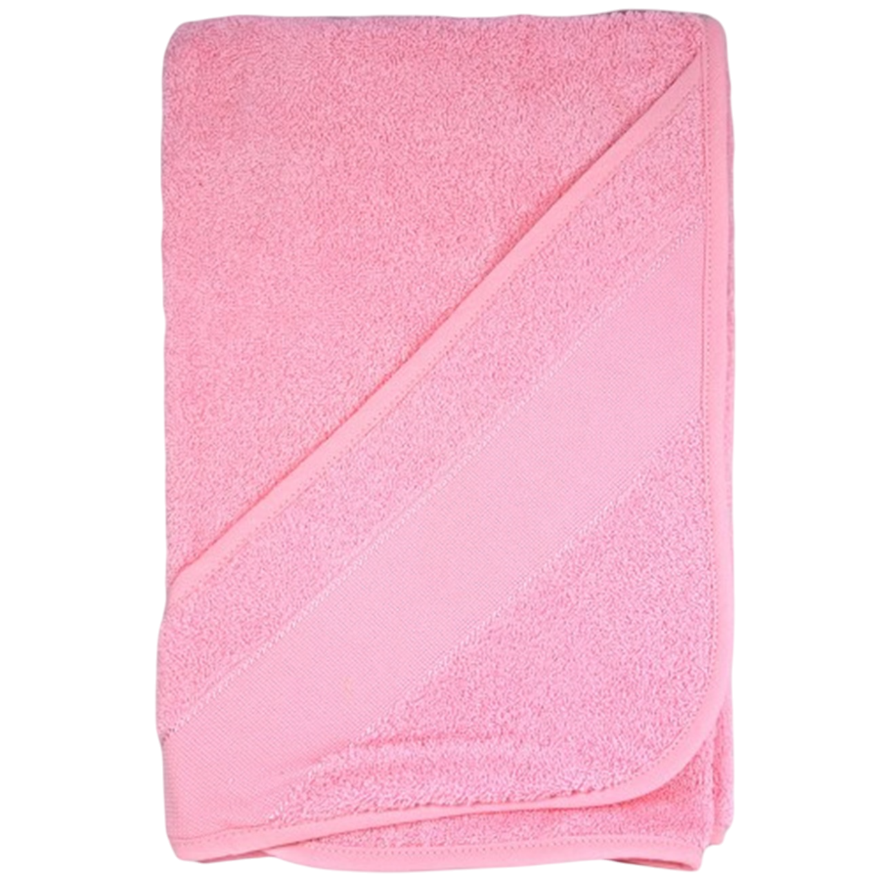 Serviette épaisse à broder avec capuche - rose - 75 x 75 cm - 100% coton