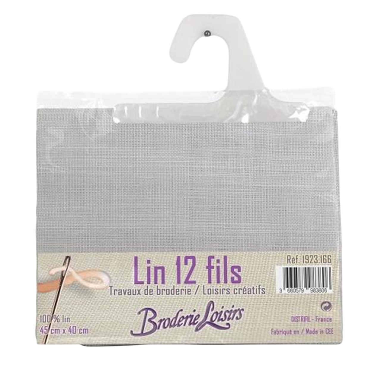 coupon de tissu spécial broderie en 100% lin 12 fils, de dimension 45 x 40 cm . Canocea