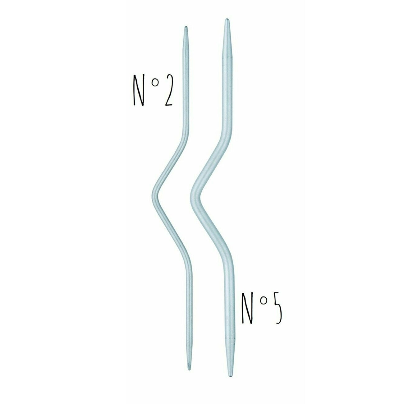 Aiguilles à tricoter - spécial torsades - 1 paire - 2-5mm -