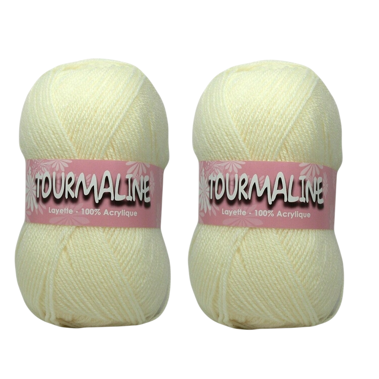 Pelote layette - écru- 2 pièces de 50gr - Acrylique - Tourmaline