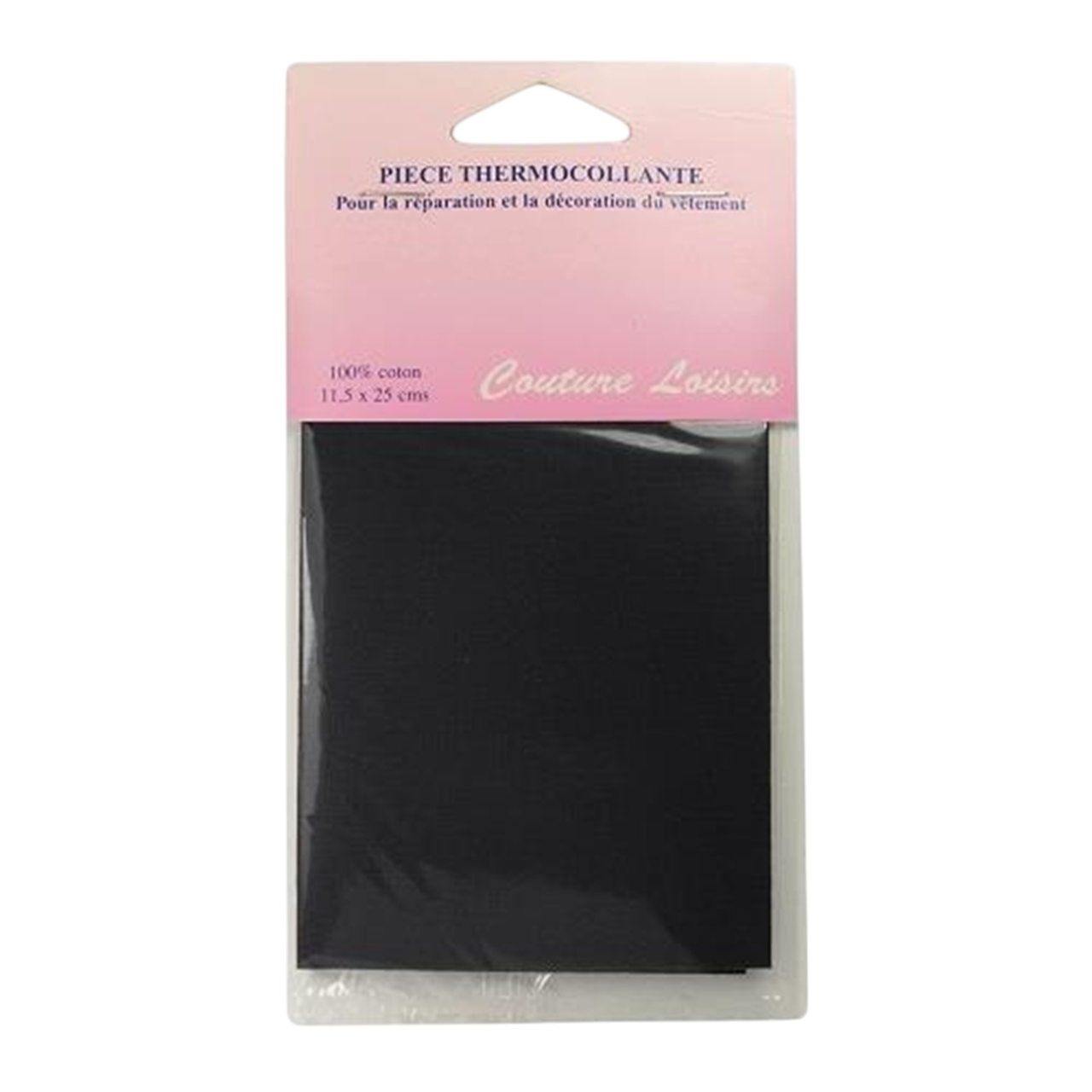 Pièce thermocollante percale bleu marine 11.5 x 25 cm pour réparer sans couture - canocea