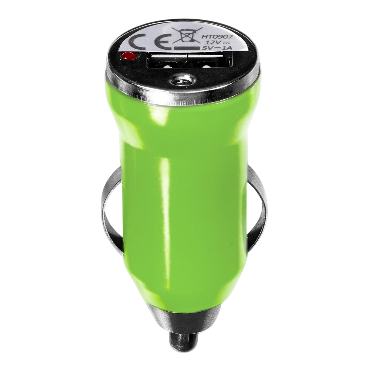 Chargeur USB allume-cigare vert avec LED de fonctionnement pour voiture – 5V 1A. Canocea France