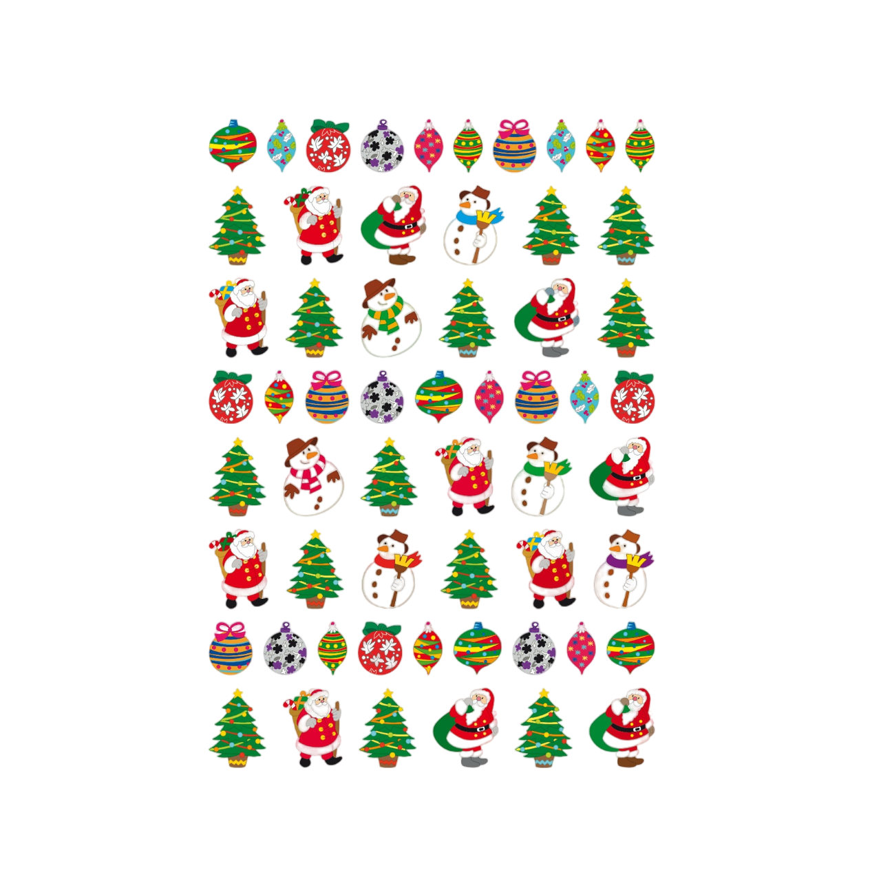 Gommettes Père Noël - 116 pièces - de 2 à 3 cm