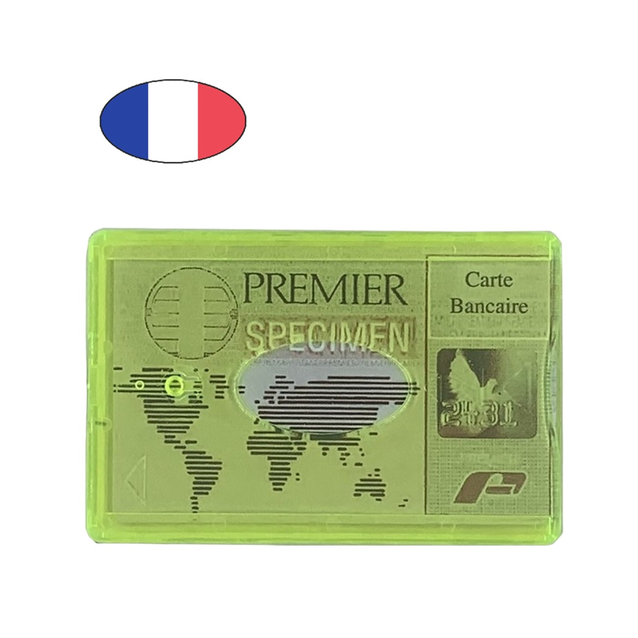 Étui carte bancaire rigide résistant jaune – porte CB durable – fabriqué en France - CANOCEA