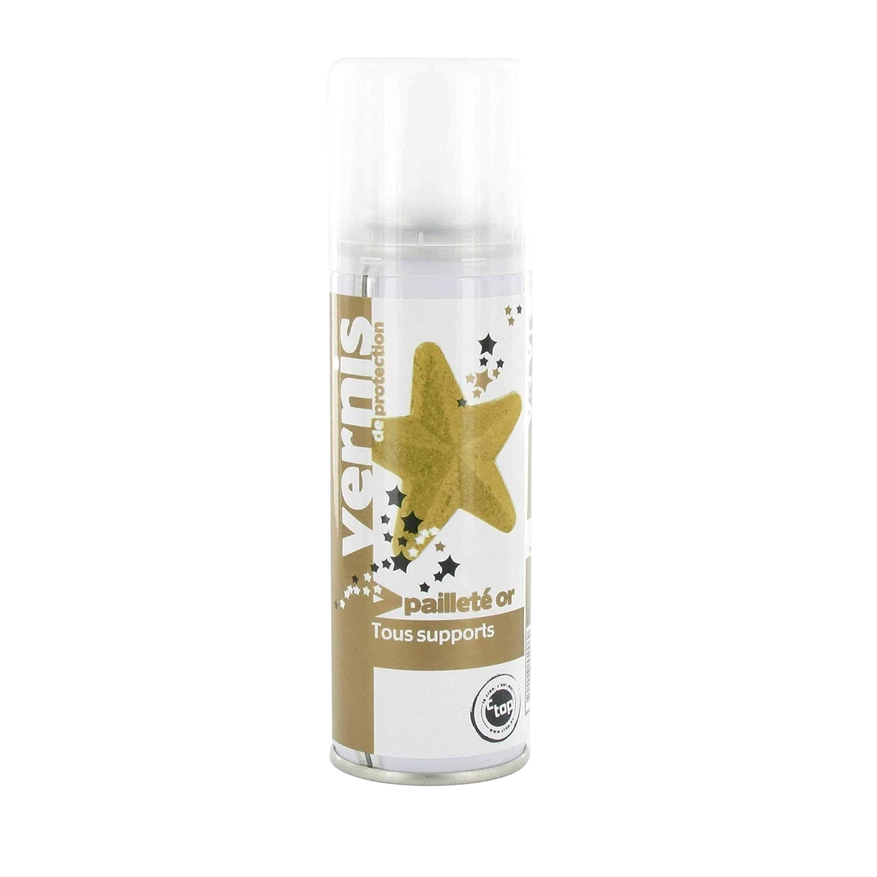 Bombe de vernis pailleté doré spray 125 ml pour déco et loisirs créatifs. Canocea France