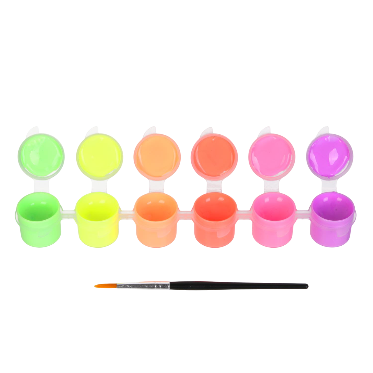 Ce pack de 6 pots de peinture pastel inclus 1 pinceau, parfait pour les fournitures scolaires et les travaux manuels, DIY. Canocea Fance