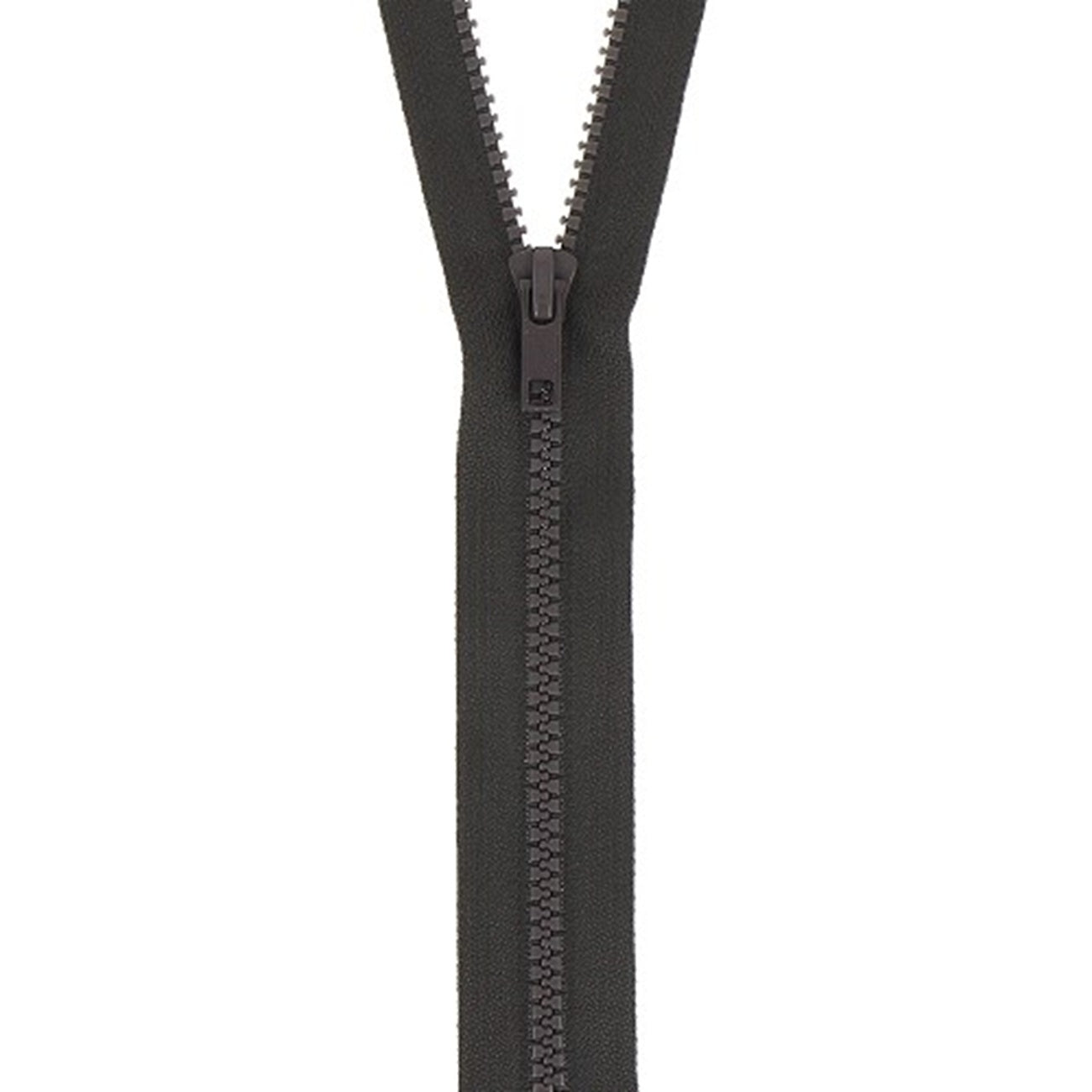 Fermeture à glissière - Marron - Séparable - Injecté : N° 5 - 45 cm - Plastique
