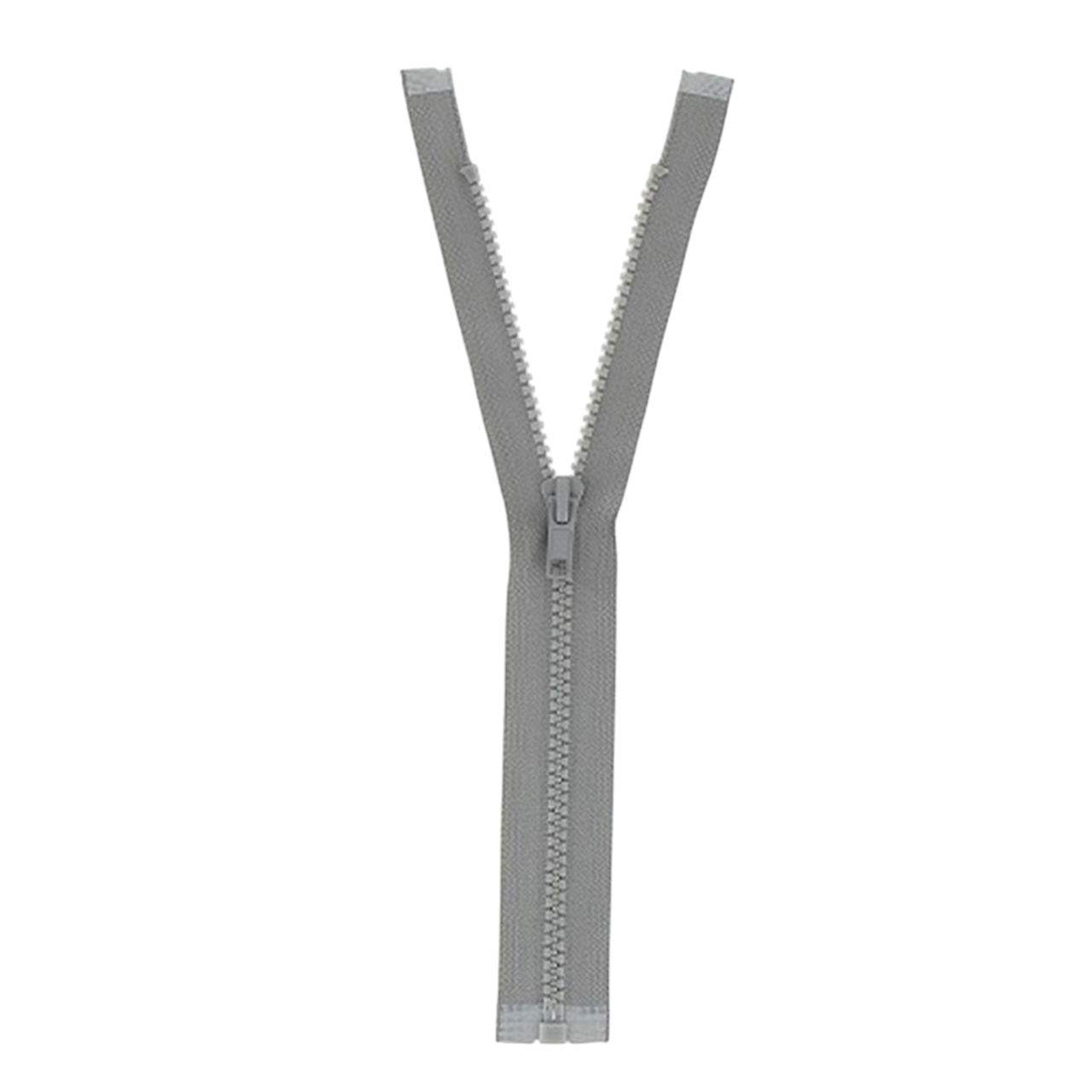 Fermeture à glissière - Gris - Séparable - Injecté : N° 5 - 30 cm - Plastique