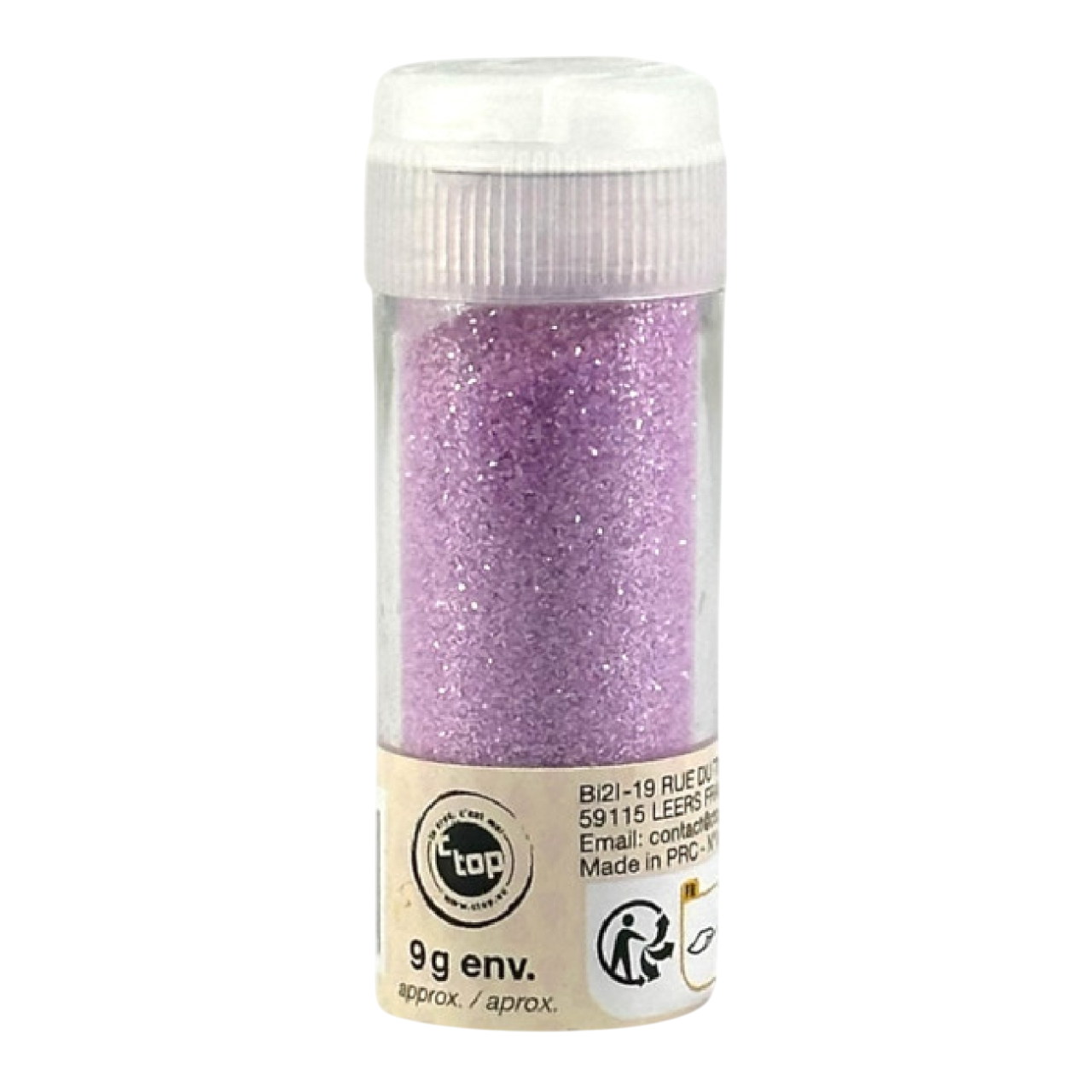 Paillettes biodégradables violet pastel pour loisirs créatifs – 9 g. Canocea. france