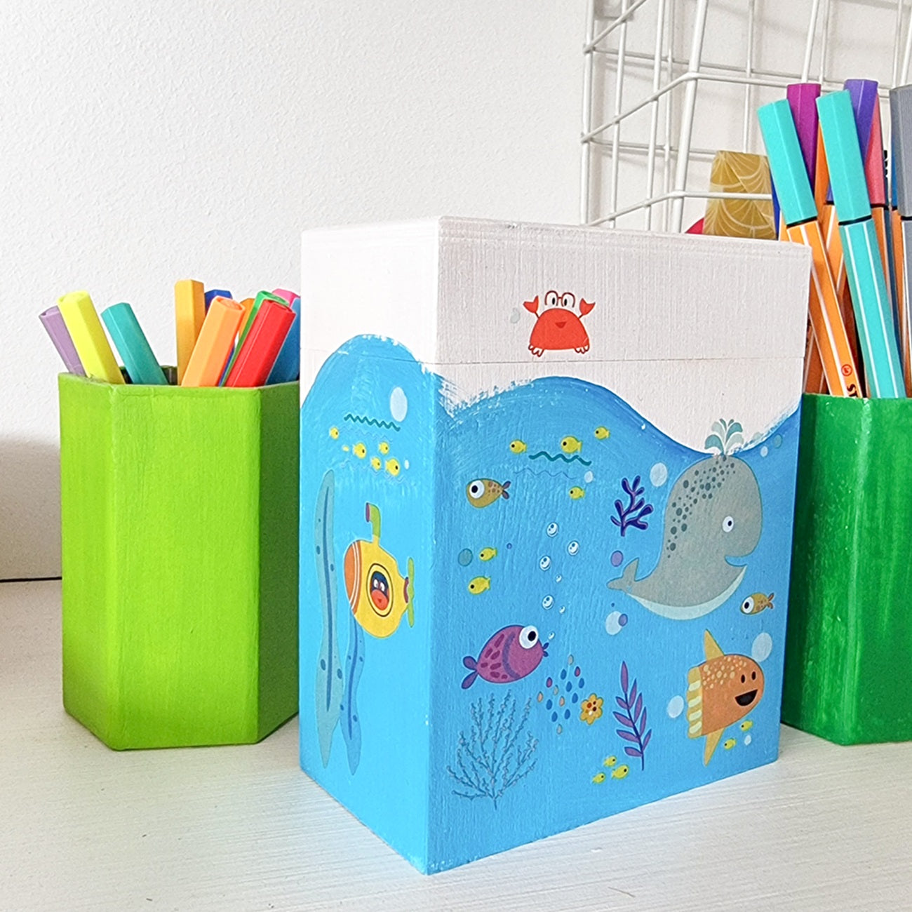 Planche de transferts animaux marins décoratifs. Canocea France