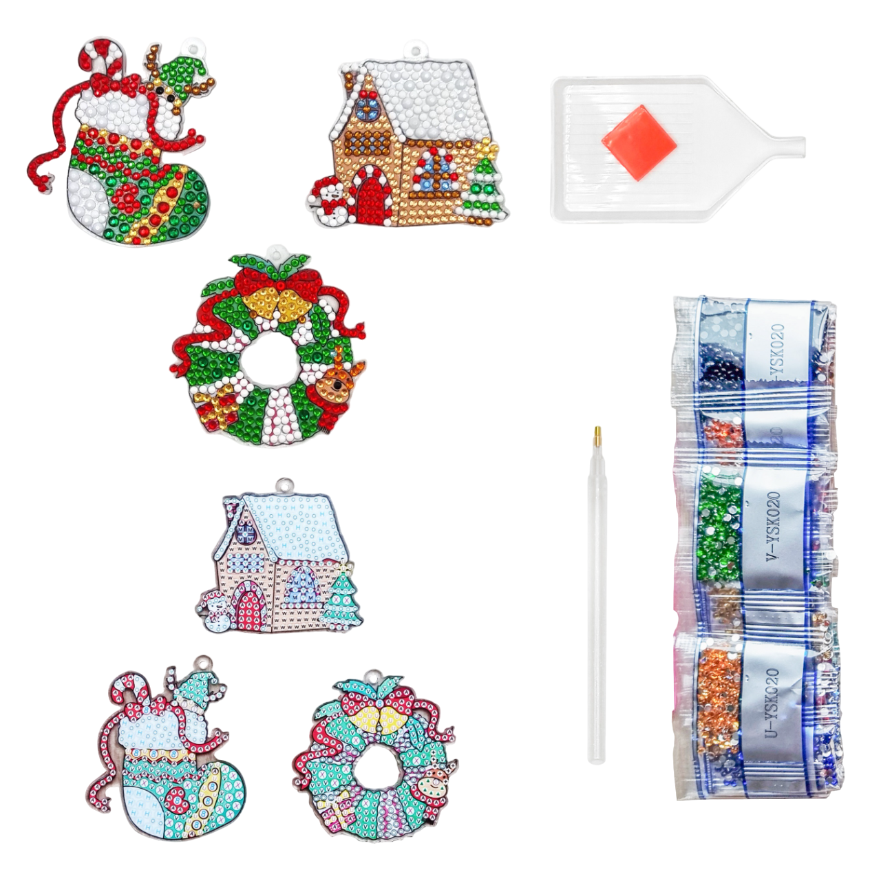 Kit suspensions Diamond painting - sujet noël - de 6,5 à 7,8 cm
