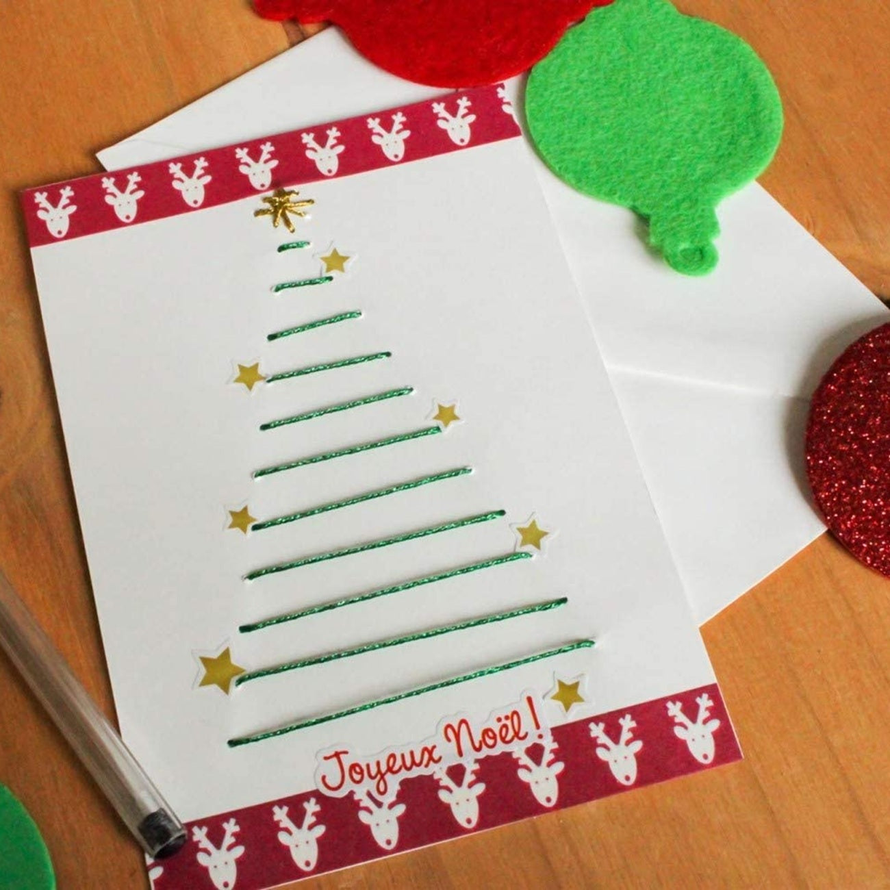 Echeveaux en coton métallisé, le lot de 4 couleurs différentes, sur le thème de noël-Canocea France