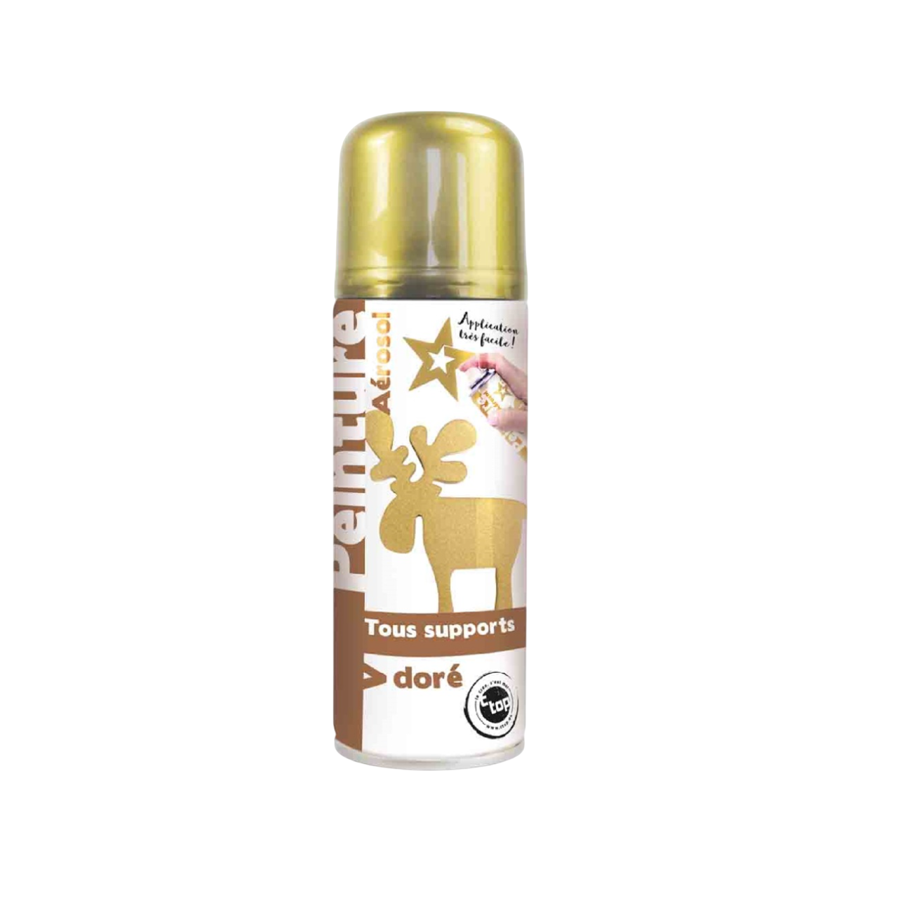 Bombe de peinture - doré - tous supports - 122 ml