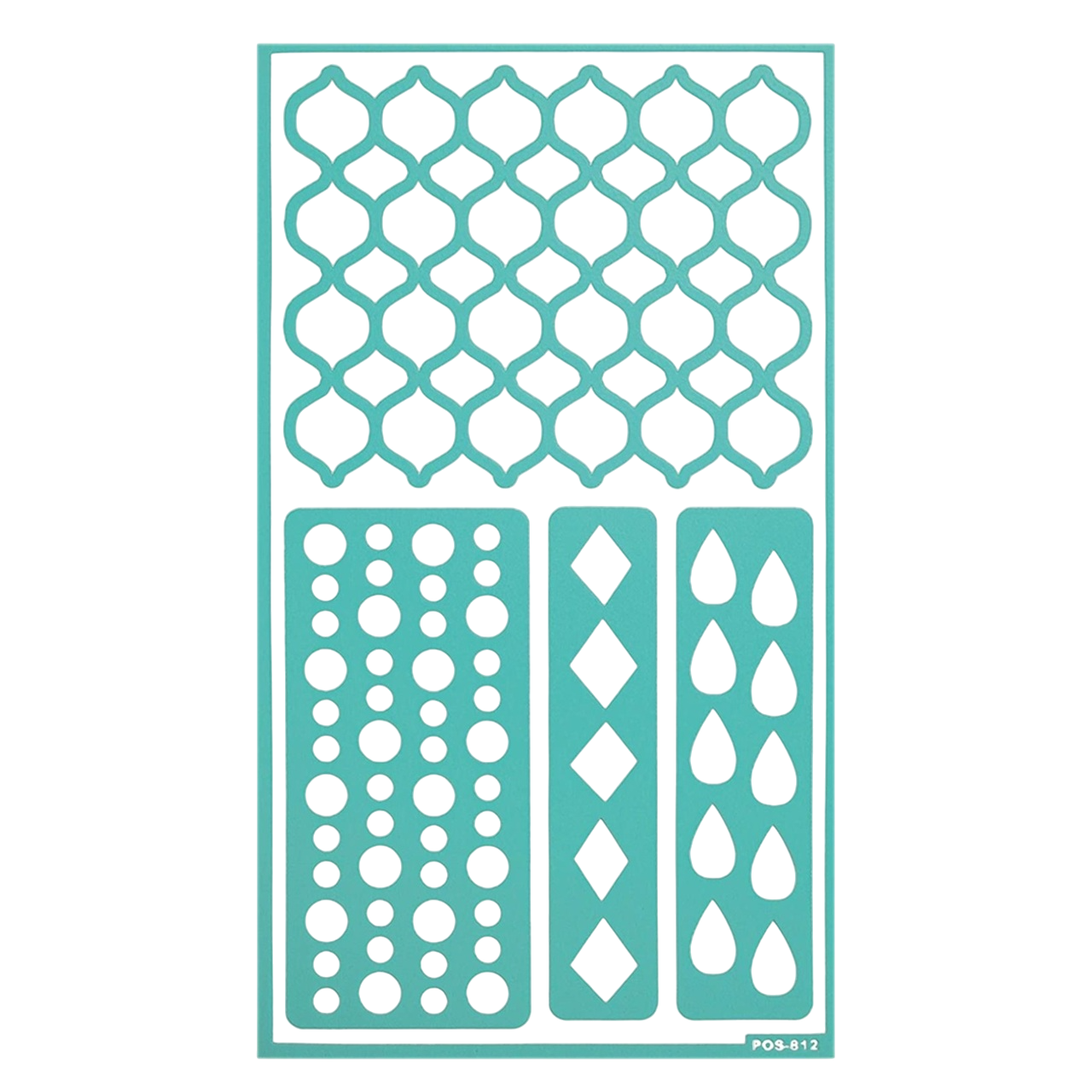 Pochoir adhésif géométrique repositionnable pour décoration DIY - canocea