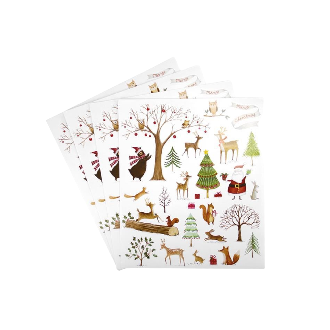 Gommettes Forêt d'hiver - 112 pièces - de 0,8 à 10,5 cm