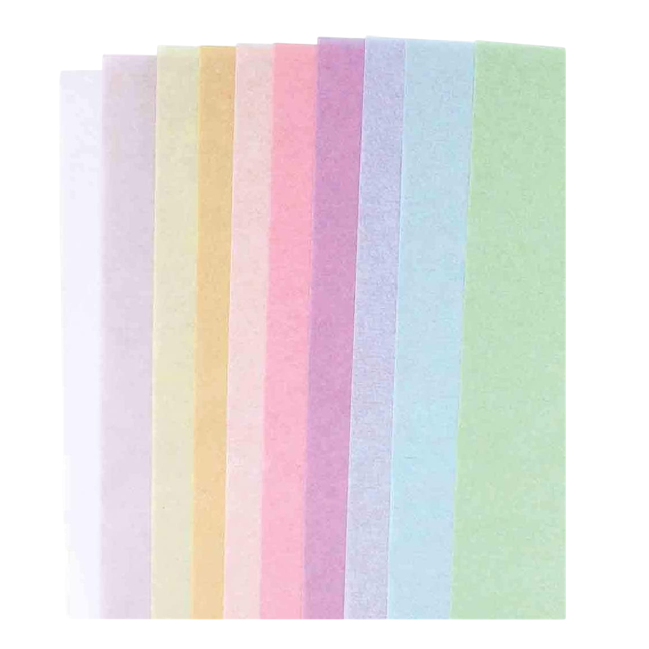 Papier de soie - multicolore pastel - 66x50 cm - 10 pièces