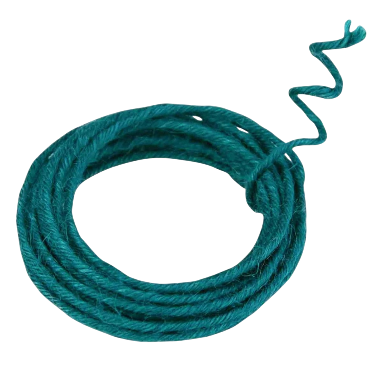Corde de jute armée bleu canard diamètre 2 mm longueur 3 m - accessoire déco DIY et artisanat. Canocea France