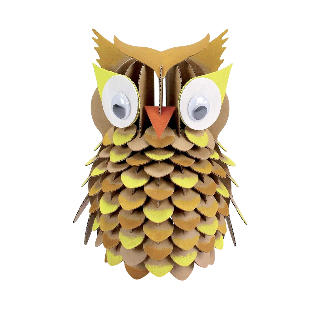 Activité manuelle DIY : montage hibou 3D en carton recyclable. Canocea France