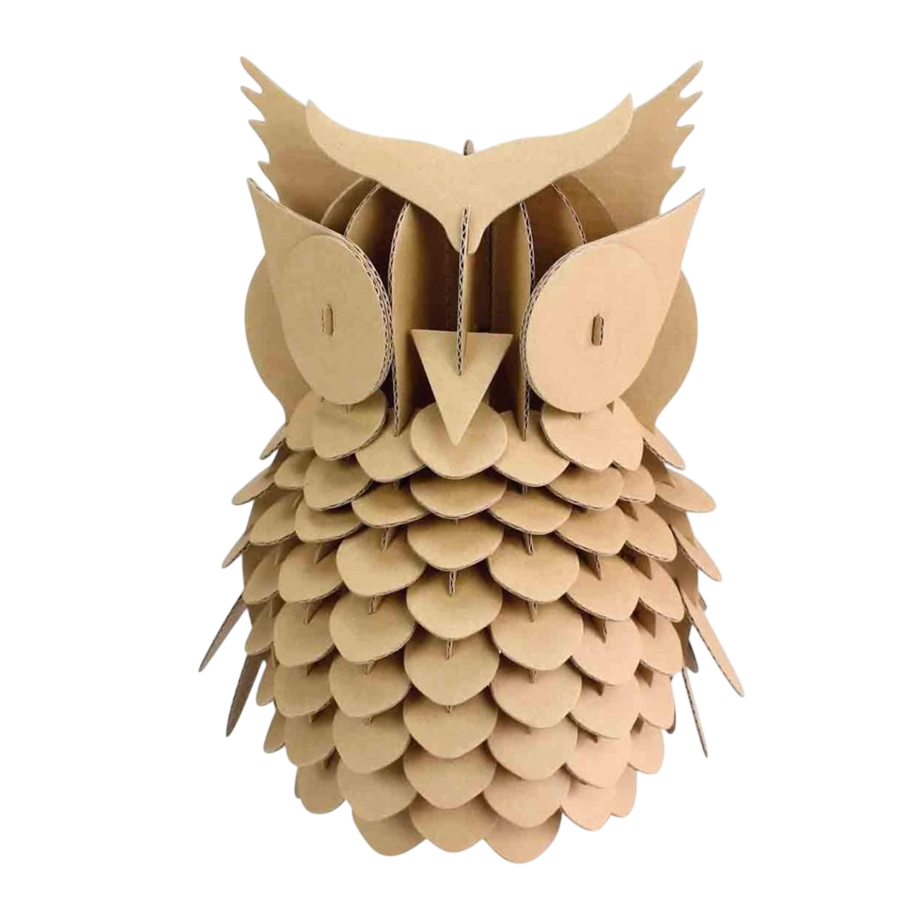 Puzzle 3D - Hibou - D20x25cm - Carton - support personnalisable - Maquette