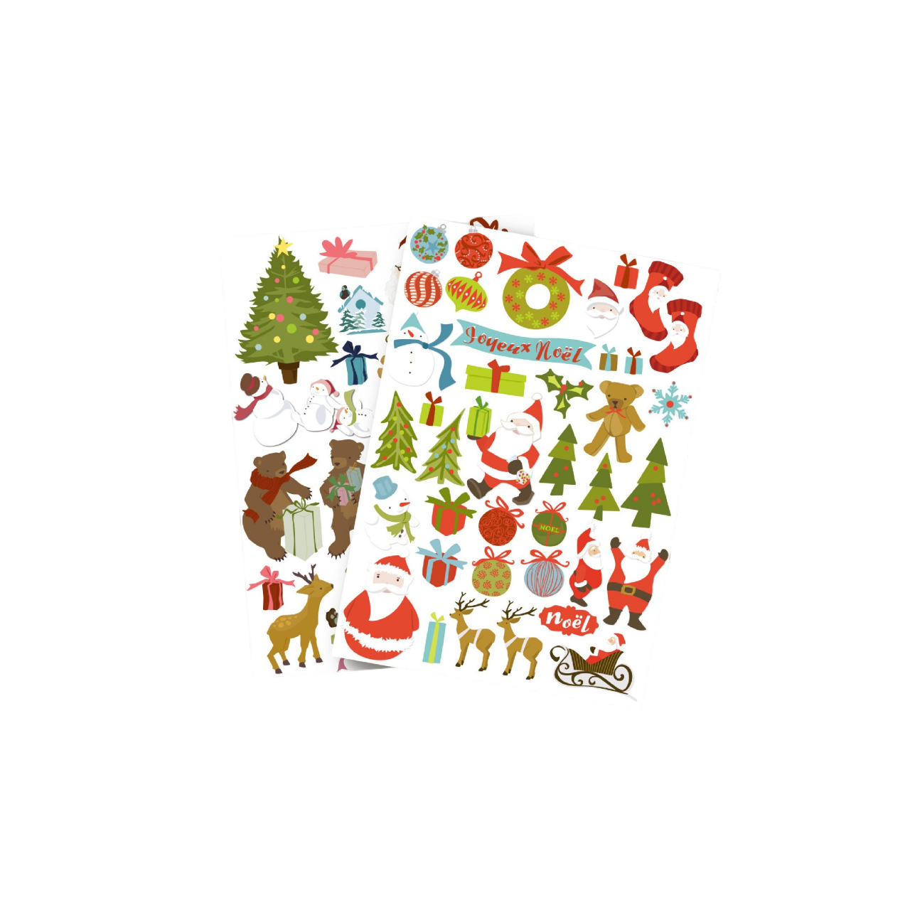 Gommettes tendresse noël - 60 pièces - de 1,2 à 10 cm