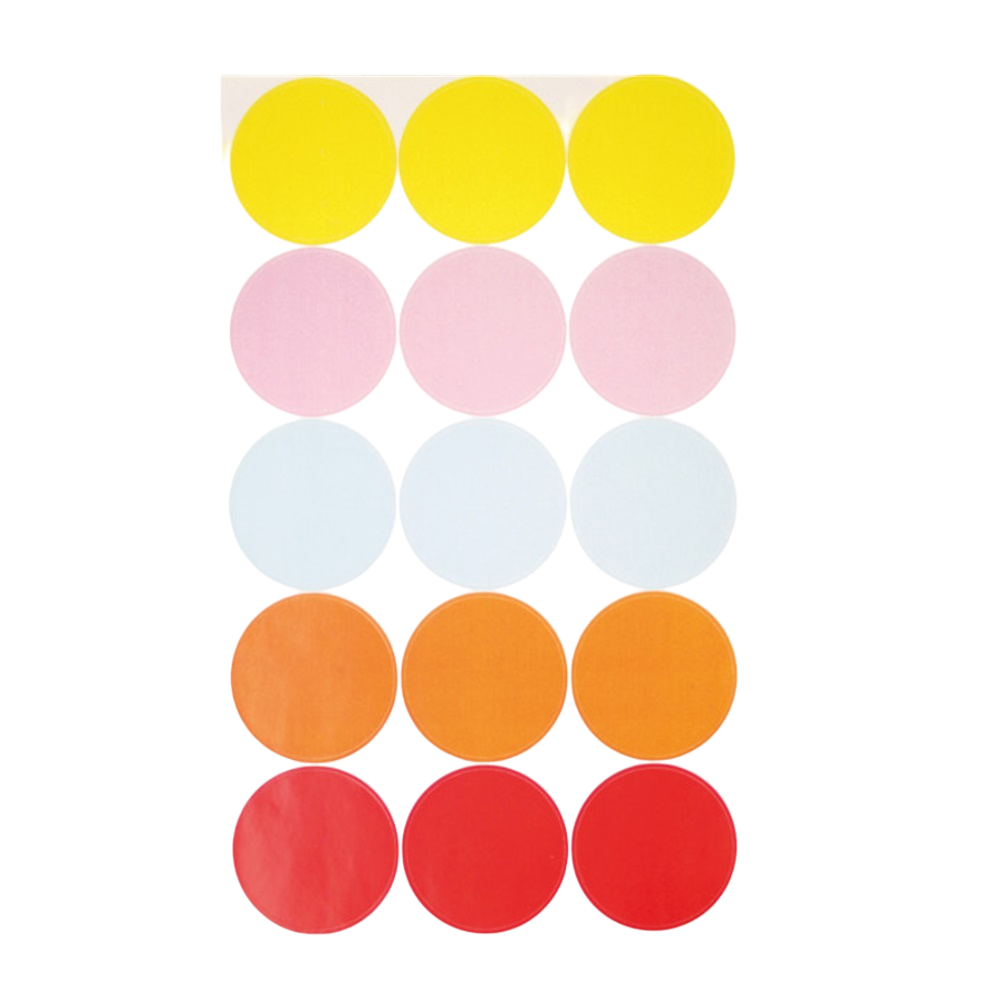 Gommettes rondes - multicolore pastel - 60 pièces - de diamètre 3 cm