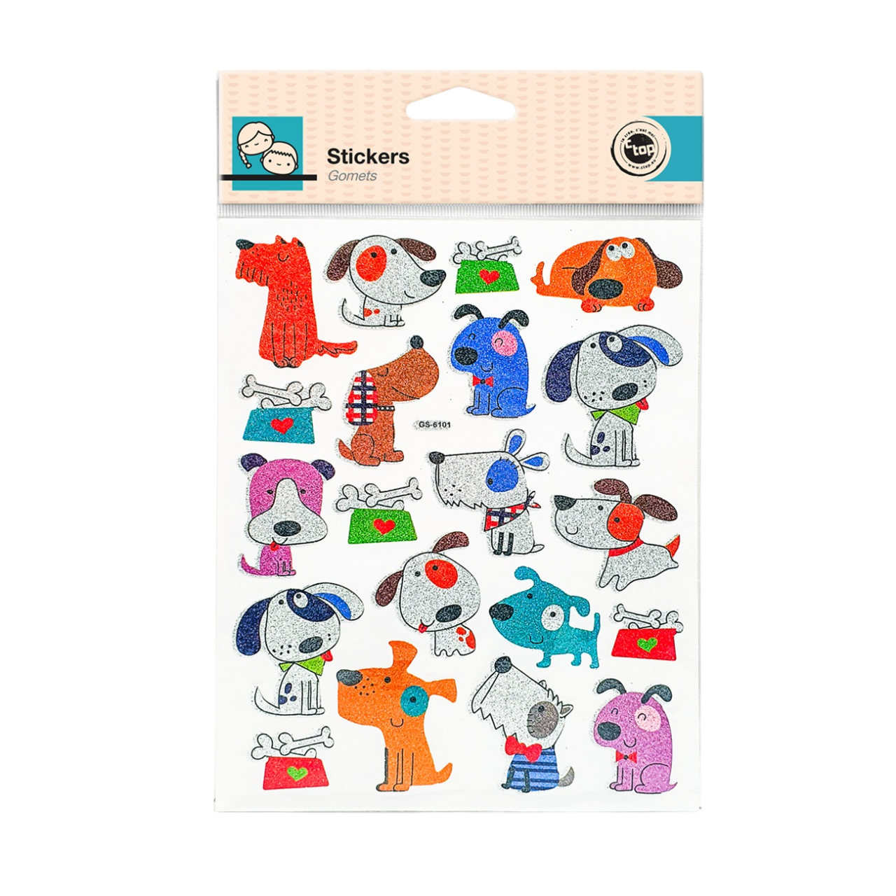 Stickers chiens pailletés motifs adorables. Canocea France