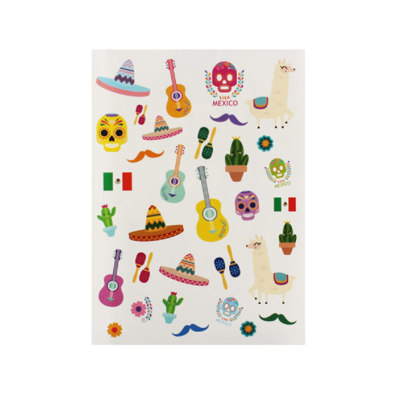 Gommettes Mexico - 66 pièces - de 1,4 à 5,4 cm