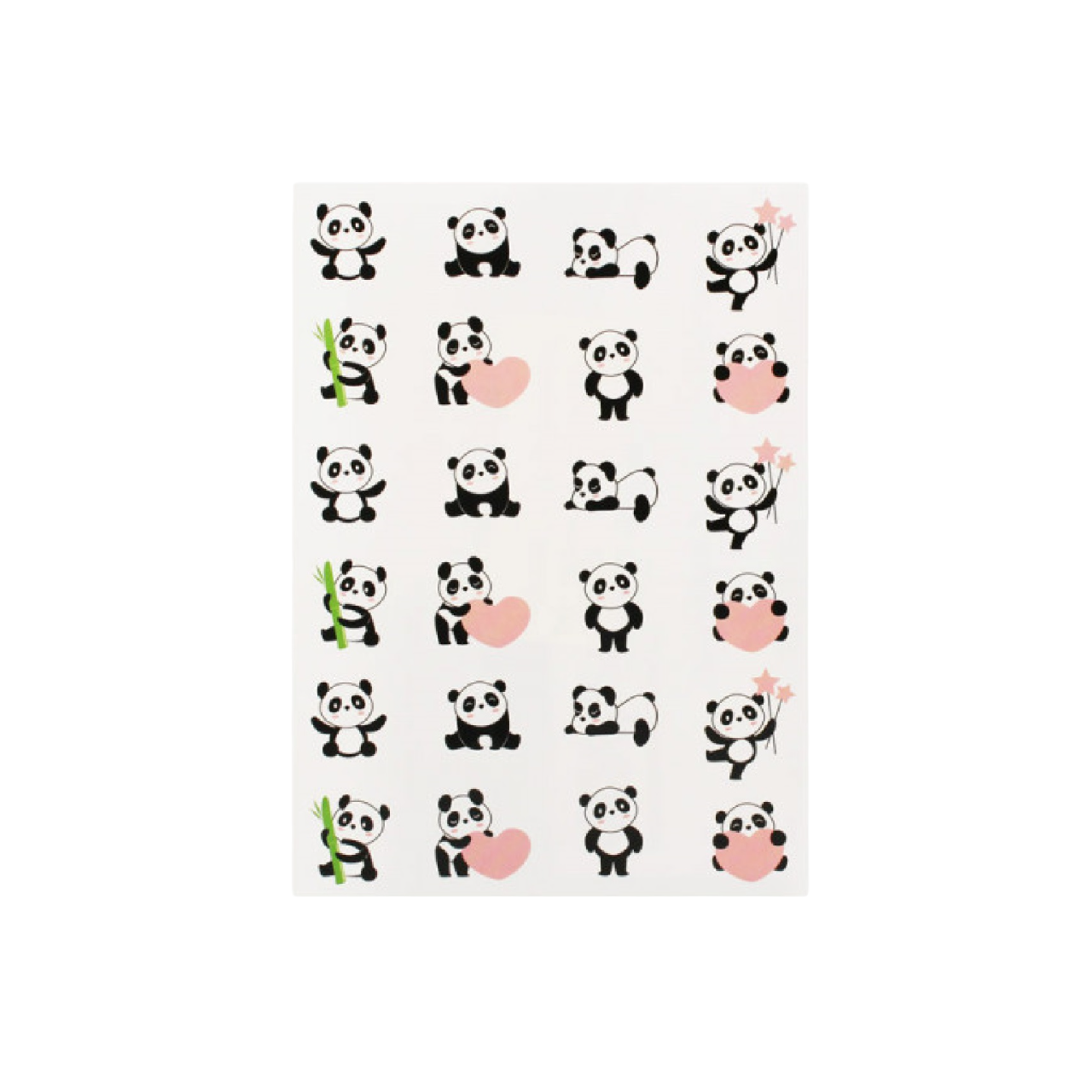 Gommettes Panda - 48 pièces - de 2 à 3,5 cm