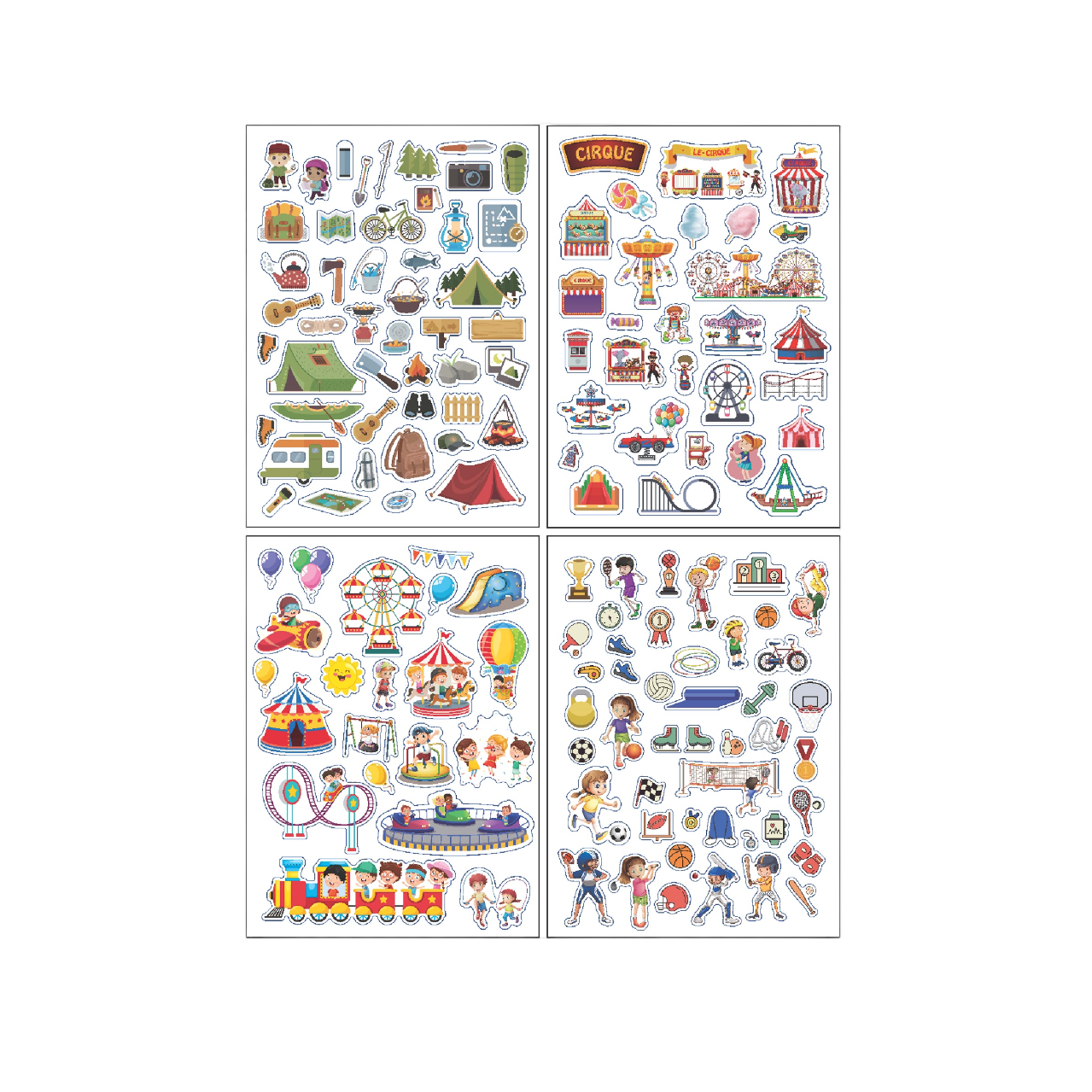 Gommettes Vacances - 142 pièces - de 0,70 à 5,5 cm