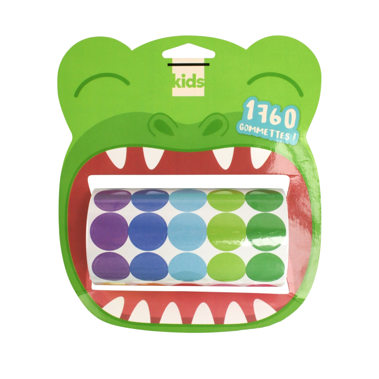 Gommettes rondes - multicolore - 1760 pièces - de diamètre 1/1,5/1,9 cm