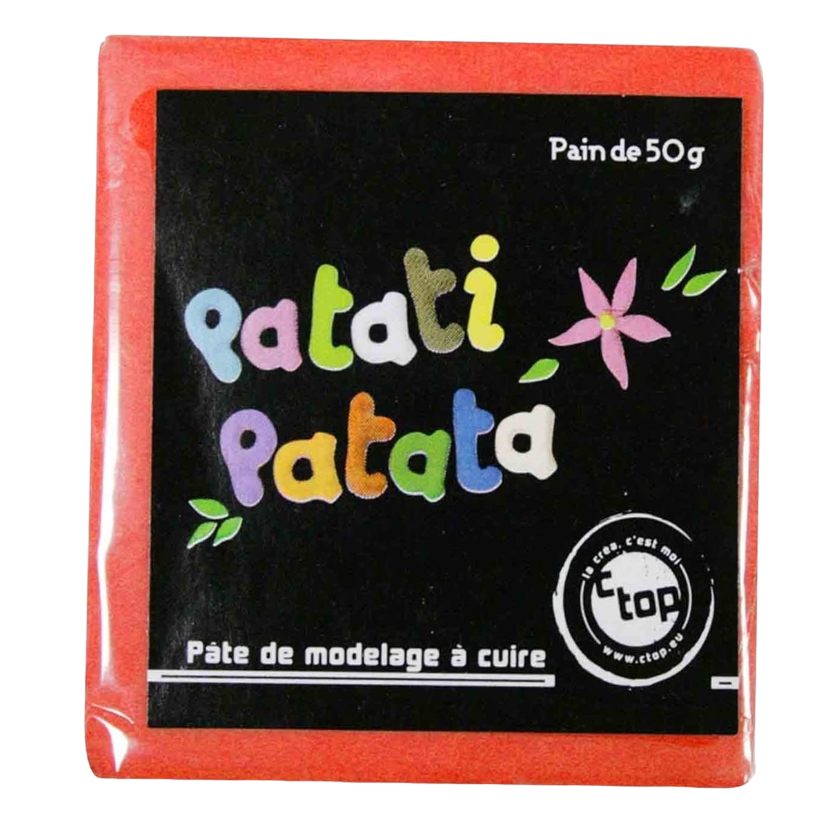 Pâte à modeler fine souple - à cuire rouge - 50g - Pâte polymère - Patati patata