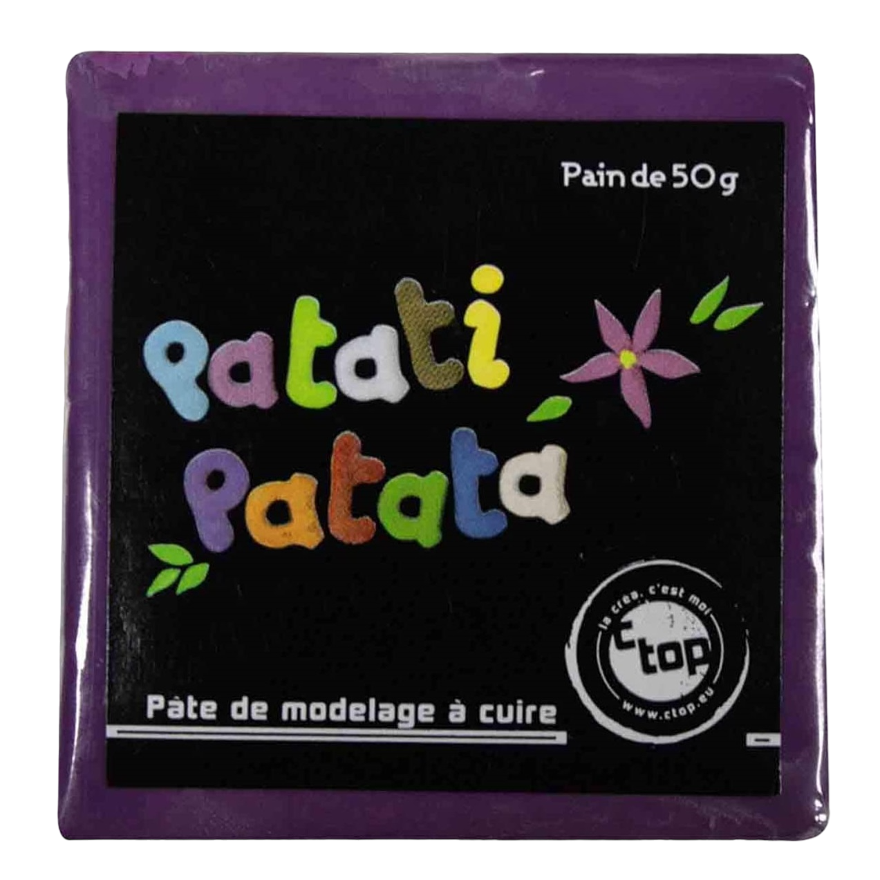 Pâte à modeler fine souple - à cuire violet - 50g - Pâte polymère - Patati patata