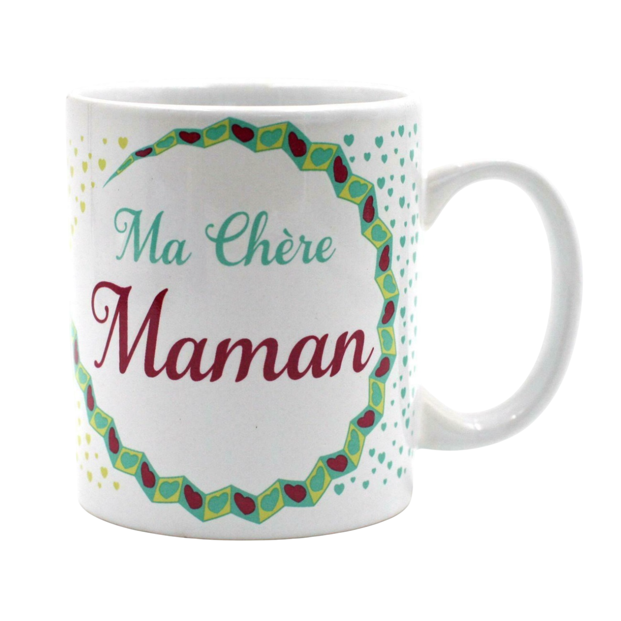 Mug "Ma chère Maman" (texte à l'arrière) - Porcelaine - D8cm H10cm