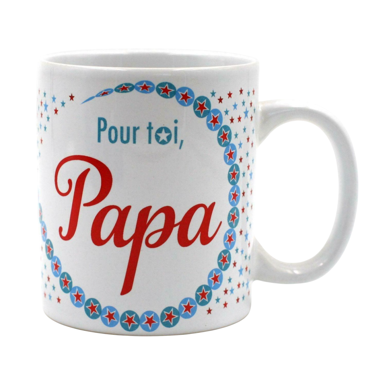 Mug "Pour toi papa " (texte à l'arrière) - Porcelaine - D8cm H10cm
