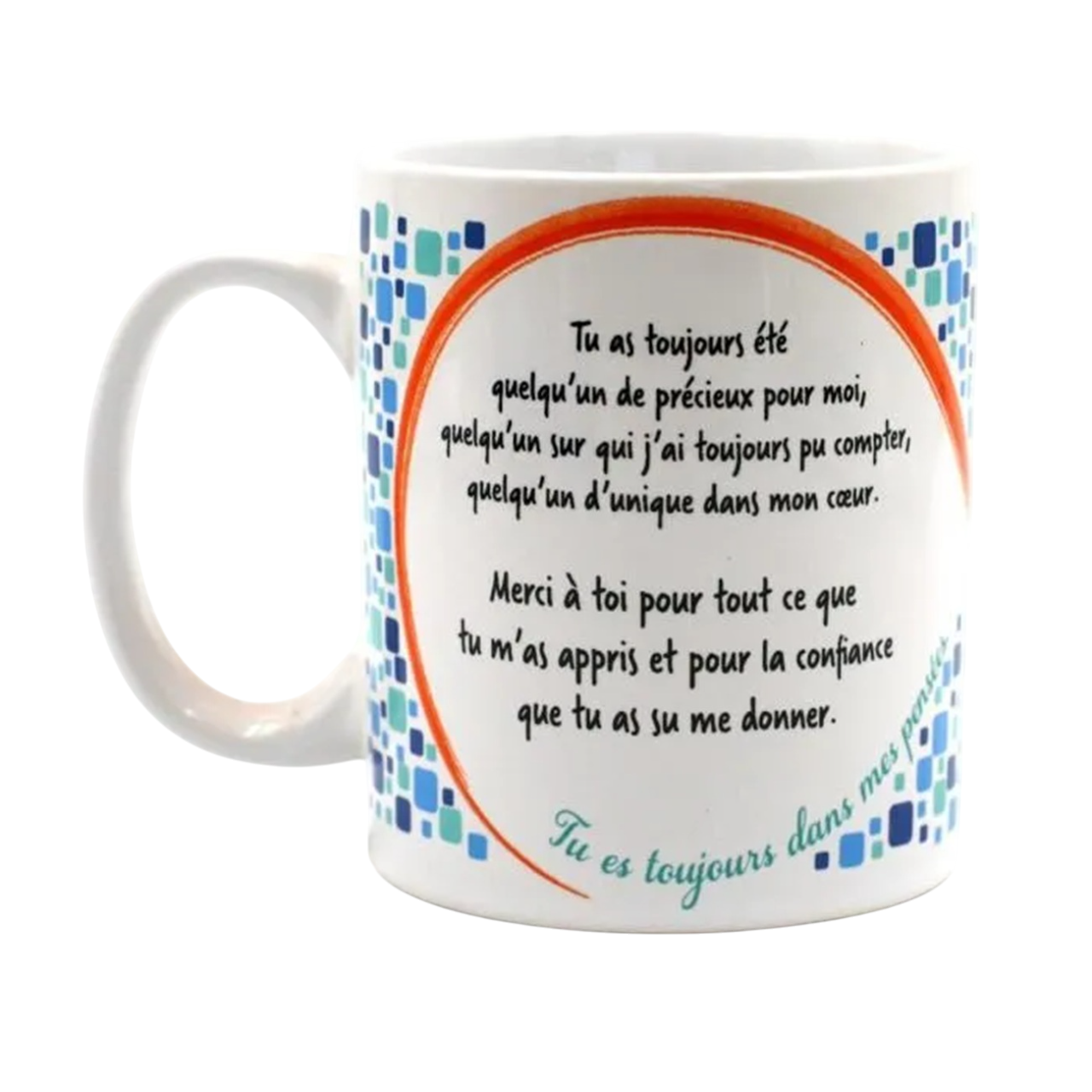 Mug "Mon cher papa " (texte à l'arrière) - Porcelaine - D8cm H10cm