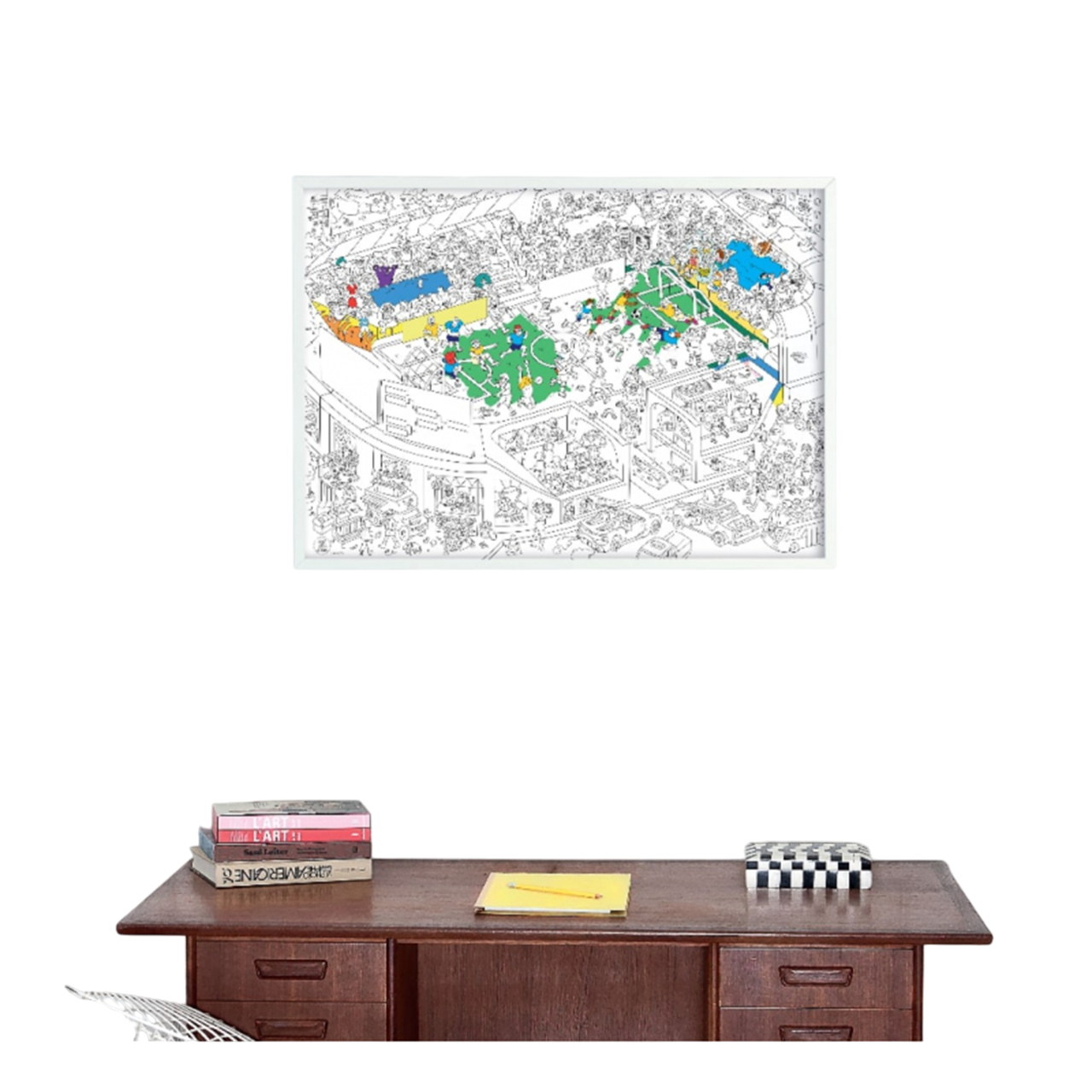 Poster Coloriage Géant - 100x70cm -FOOTBALL - Fabriqué en France