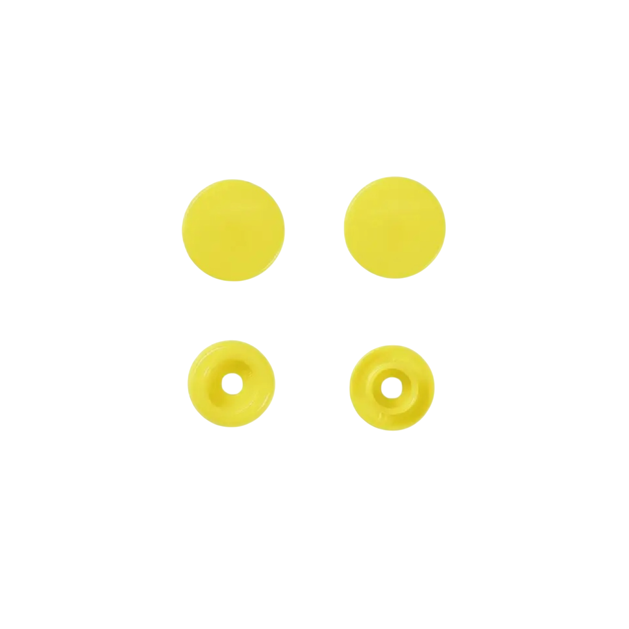 Boutons pression - Color snaps - Jaune clair - D12,4 mm - 30 pièces
