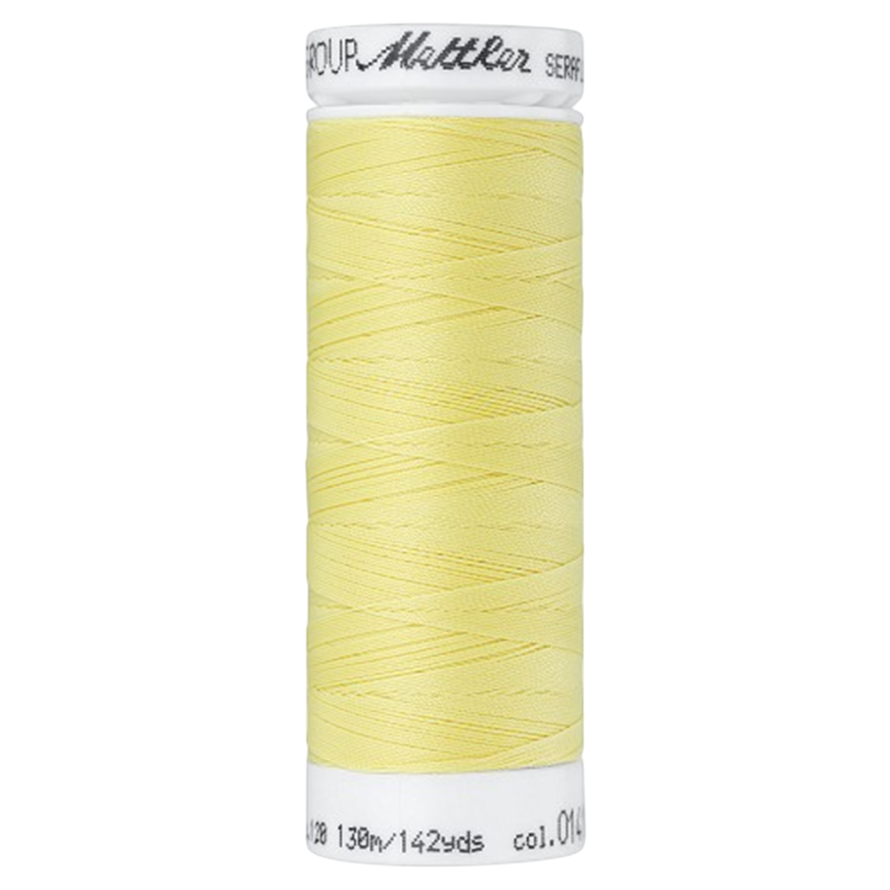Bobine de fil coudre - jaune pastel - 130m - Haute élasticité - METTLER - 100% polyester
