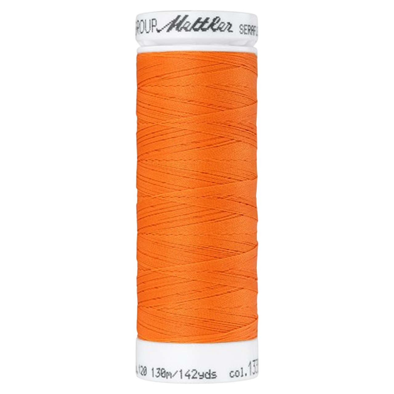 Bobine de fil coudre - orange - 130m - Haute élasticité - METTLER - 100% polyester